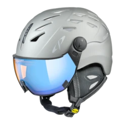 CP Skihelm Met Vizier Grijs - CP Cuma - Meekleurend Polariserend Spiegel Vizier (☁/❄/☀)
