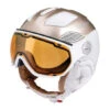 Skihelm Slokker Raider Free Lady - Goud Wit - Meekleurend & Polariserend Vizier (☁/☀/❄)