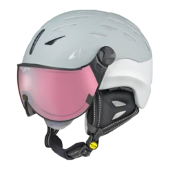Skihelm CP Cuma - Grey Wit - Dl Polariserend Meekleurend Vizier Cat.2 -(☀/☁)