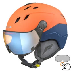 CP Corao+ Skihelm Oranje Met Meekleurend & Polariserend Vizier (3 Keuzes) - Zeer Veilig