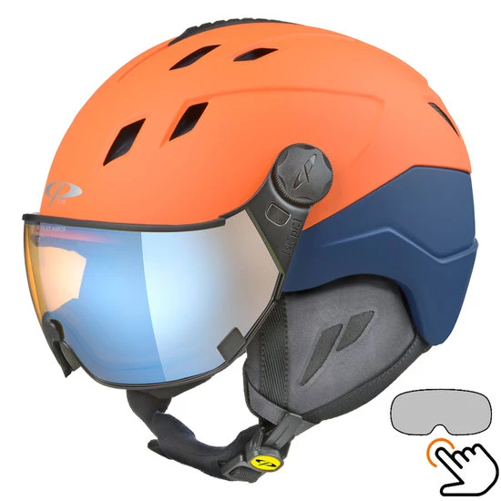 CP Corao+ Skihelm Oranje Met Meekleurend & Polariserend Vizier (3 Keuzes) - Zeer Veilig 3 CP Corao+ Skihelm Oranje Met Meekleurend & Polariserend Vizier (3 Keuzes) - Zeer Veilig