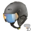 CP Carachillo Carbon Zwart Mat Skihelm - Meekleurend & Polariserend Vizier (3 Keuzes) -Uvex Winkels 1434395302