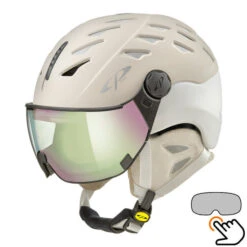 CP Cuma Cashmere Skihelm Crème - Meekleurend & Polariserend Vizier (3 Keuzes)