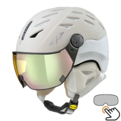 CP Cuma Skihelm Creme-wit - Meekleurend & Polariserend Vizier (3 Keuzes)