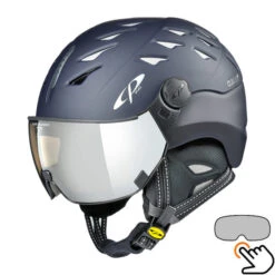 CP Cuma Skihelm Blauw - Meekleurend Vizier (7 Keuzes)