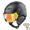 CP Carachillo Zwart Mat Skihelm - Meekleurend Vizier (4 Keuzes) -Uvex Winkels 1463324976