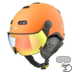 CP Carachillo Oranje Skihelm - Meekleurend Vizier (4 Keuzes)
