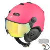 CP Carachillo Roze Fluo Mat Skihelm - Meekleurend Vizier (4 Keuzes)