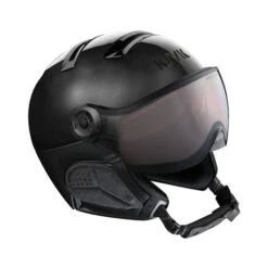 Kask Chrome Zwart - Skihelm Met Vizier - Meekleurend Vizier (☁/❄/☀) Cat.1-2