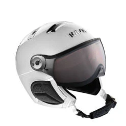 Kask Chrome Wit/Zilver - Skihelm Met Vizier - Meekleurend Vizier (☁/❄/☀) Cat.1-2