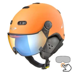 CP Carachillo Oranje Skihelm - Meekleurend & Polariserend Vizier (3 Keuzes)