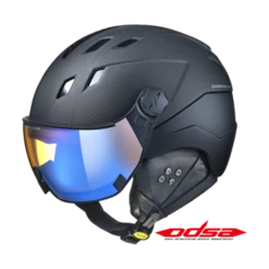 CP Corao+ Carbon Skihelm Zwart Mat Met Meekleurend & Polariserend Vizier (3 Keuzes) - Zeer Veilig