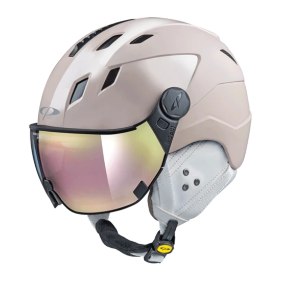 CP Corao+ Cashmere Skihelm Crème Met Meekleurend Vizier (4 Keuzes) - Zeer Veilig 3 CP Corao+ Cashmere Skihelm Crème Met Meekleurend Vizier (4 Keuzes) - Zeer Veilig