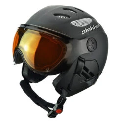 Skihelm Slokker Raider - Zwart - Meekleurend & Polariserend Vizier (☁/☀/❄)